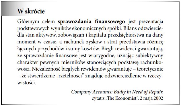 celem sprawozdania finansowego