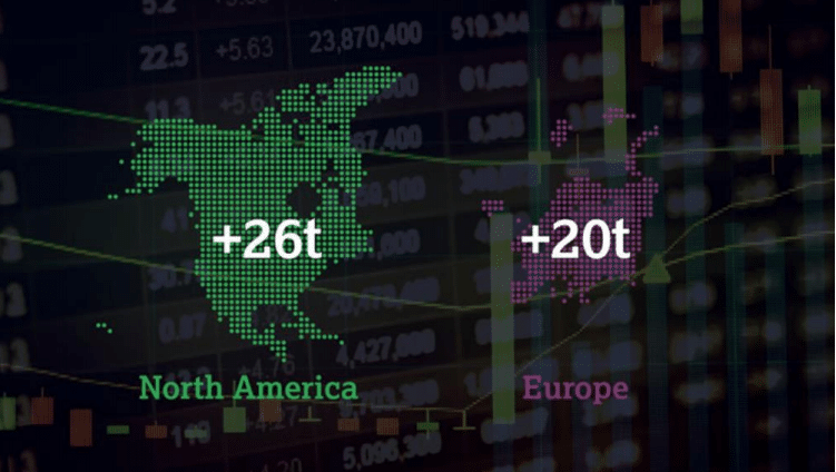 Fundusze ETF z USA oraz Europy w samym I kwartale 2019 roku kupiły odpowiednio 26 i 20 ton złota