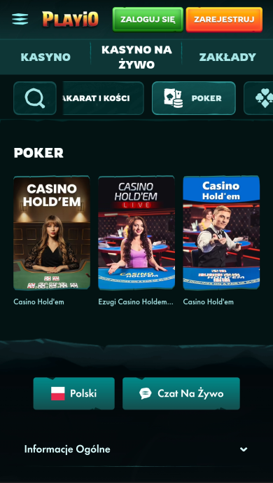 legalny poker w Playio